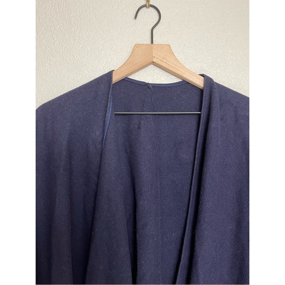 Donni Charm Wool Duo Wonder Cape Poncho OS Colorblock Oversized Drape Slouchy - Picture 5 of 8